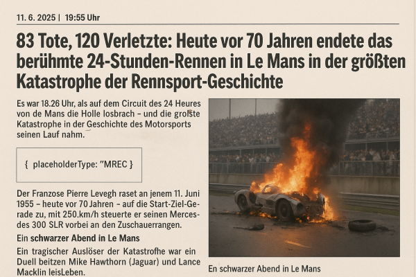 70 years after the tragedy of Le Mans, the world remembers the worst disaster in motorsport.