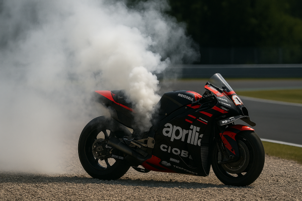 Aprilia erlebt schlechten Start in Ungarn mit zwei Motorenschäden