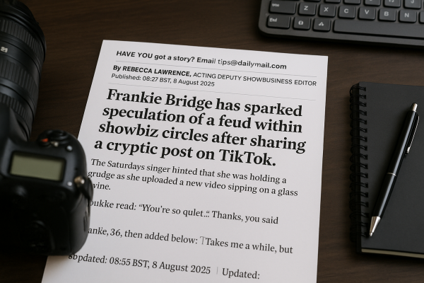Frankie Bridge hints at showbiz feud with cryptic TikTok post