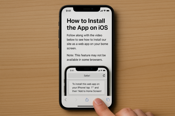 Installing the app on iOS made easy
