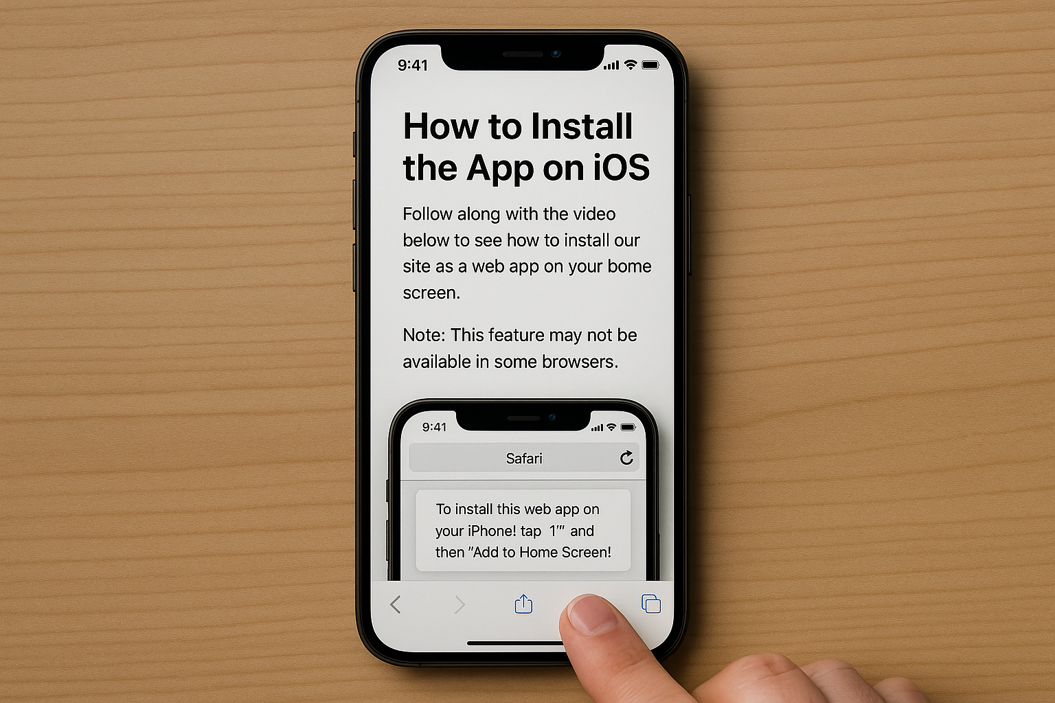 Installing the app on iOS made easy