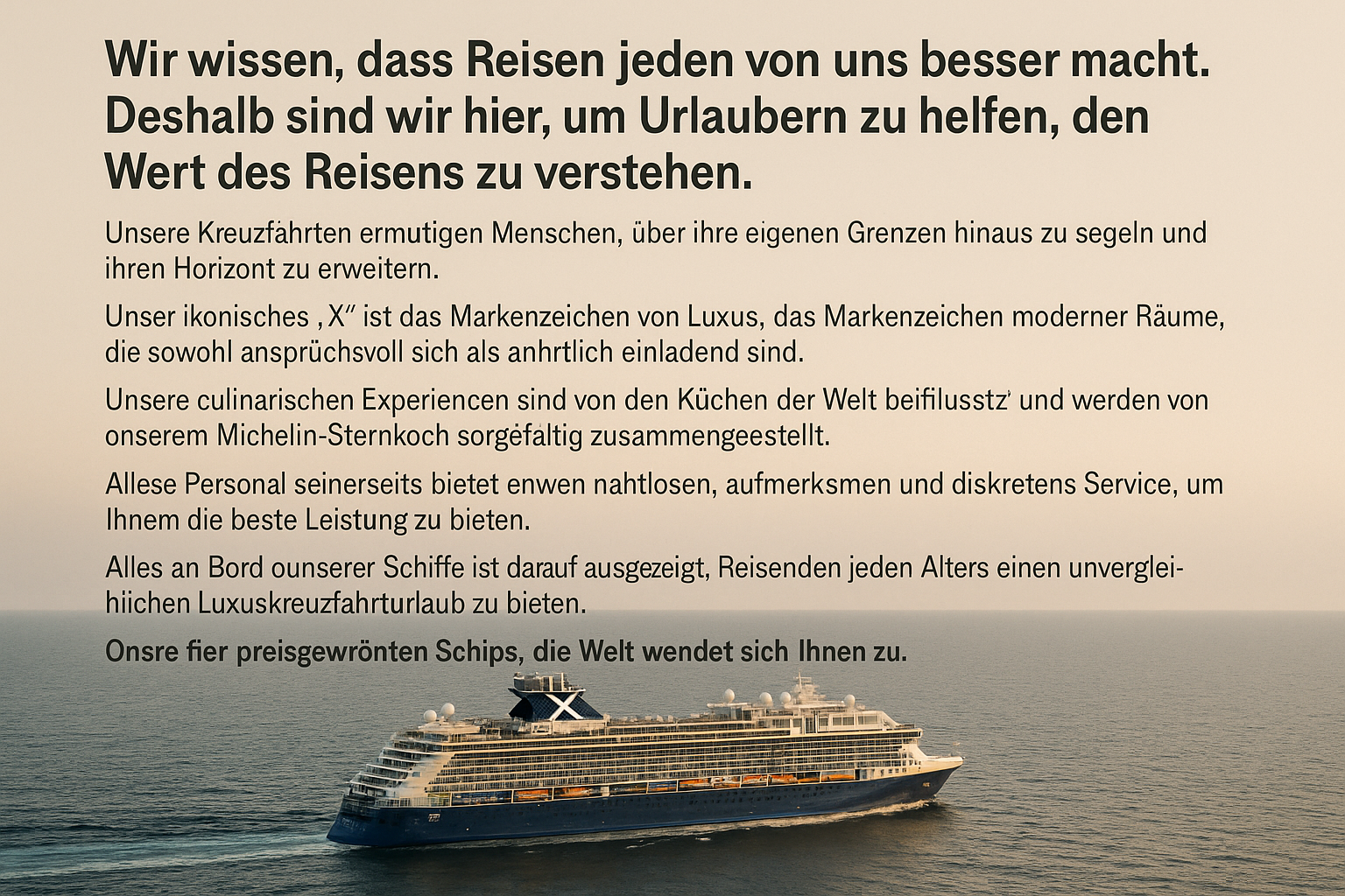 Luxurious cruises expand horizons and offer unforgettable experiences