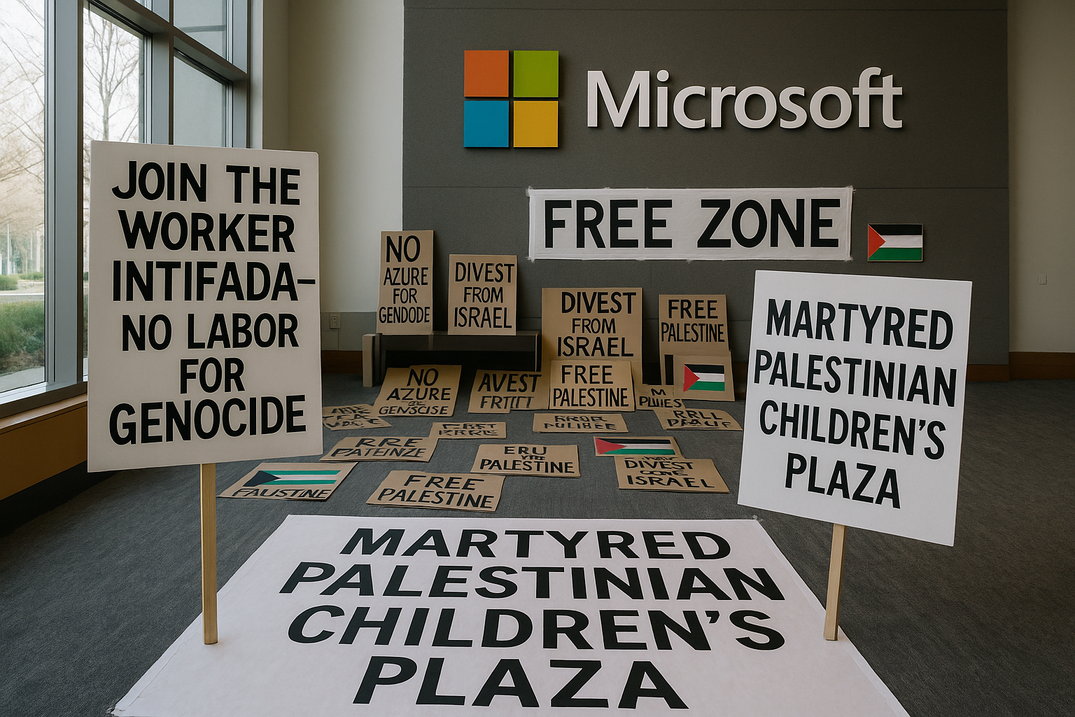 Microsoft employees protest against company's alleged support for Israeli military actions