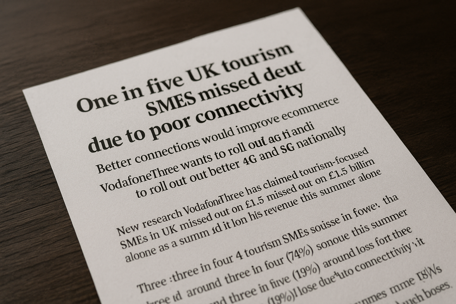 One in five UK tourism SMEs lose £1.5 billion due to connectivity issues