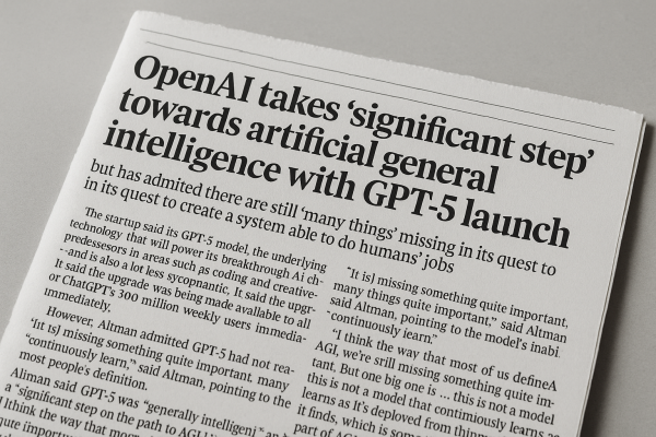 OpenAI claims progress toward AGI with new ChatGPT upgrade
