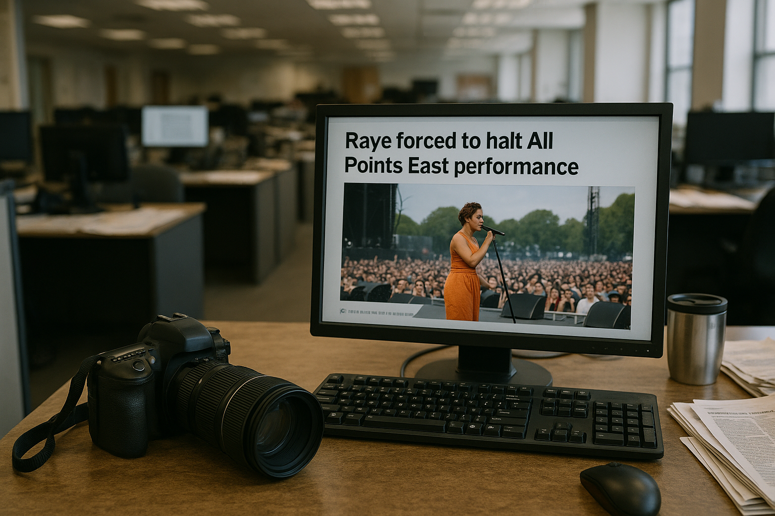 Raye halts performance at All Points East Festival after fan collapses