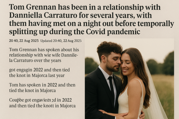 Tom Grennan shares journey from romance to fatherhood
