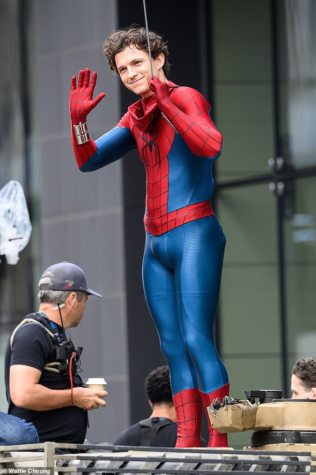 Tom Holland returns to the Spider-Man set in Glasgow as Bond speculation swirls