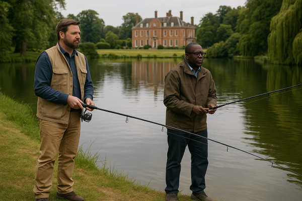 Trump's vice president enjoys a fishing trip with the UK foreign secretary
