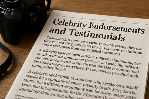 Understanding the nuances of testimonials and celebrity endorsements
