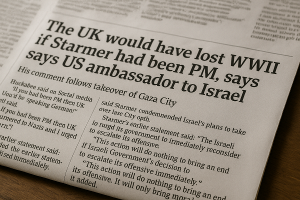 US ambassador suggests UK would have lost WWII under Starmer's leadership