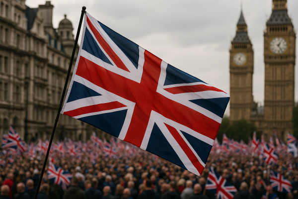 Britain defends flag amid rise in protests and violence