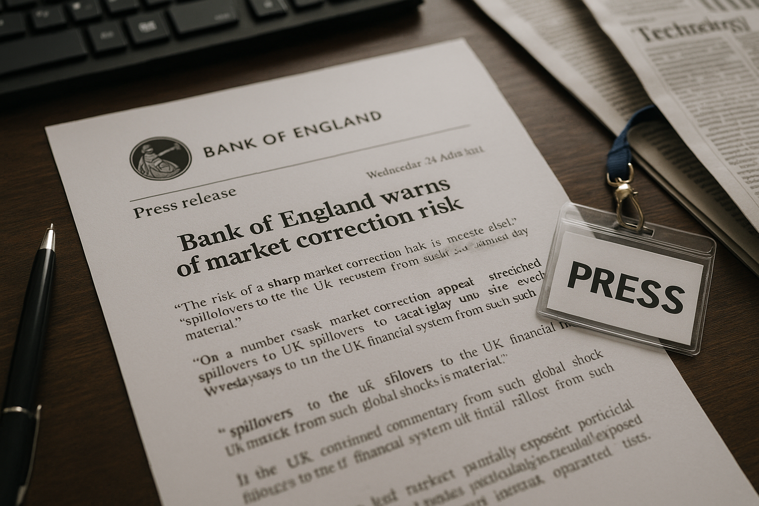 Bank of England warns of potential market correction amid AI valuation concerns