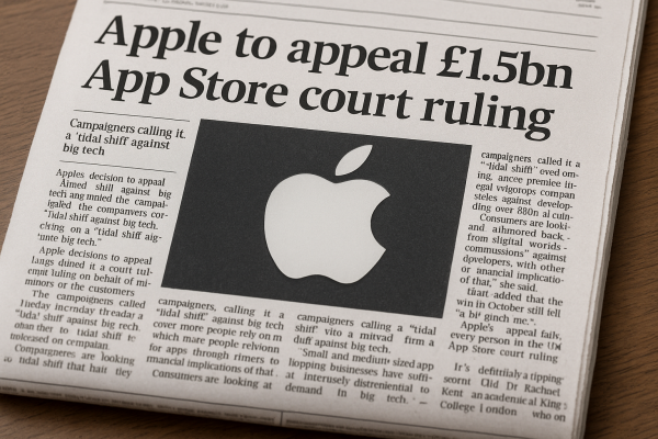 Apple challenges £1.5bn ruling over App Store overcharging