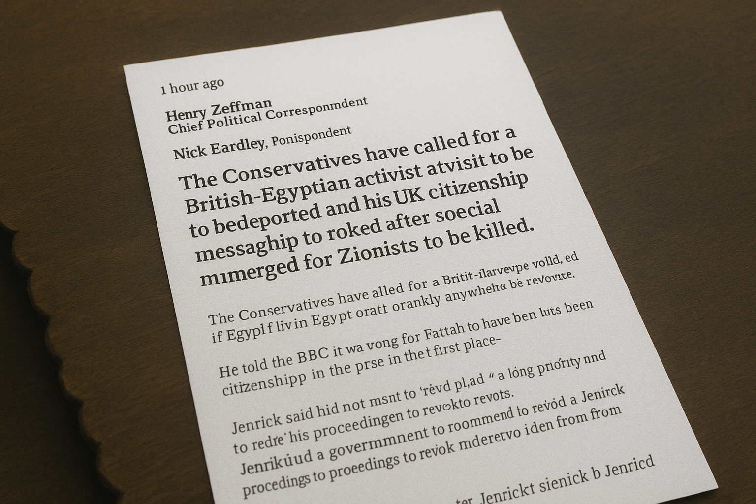 Conservatives call for deportation of activist over extremist remarks