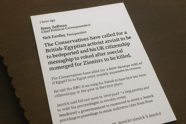 Conservatives call for the deportation of an activist over extremist remarks