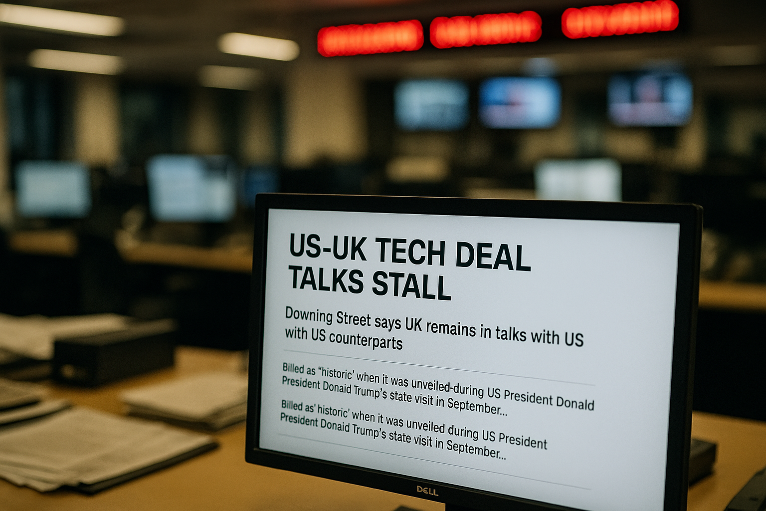 UK-US tech deal negotiations stall amid trade concerns