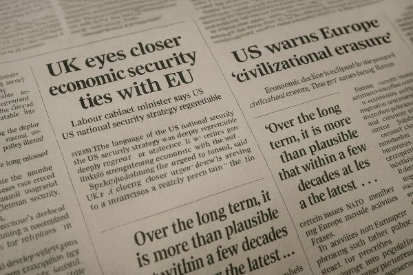 Calls for the UK to strengthen economic ties with the EU amid a shift in US policy