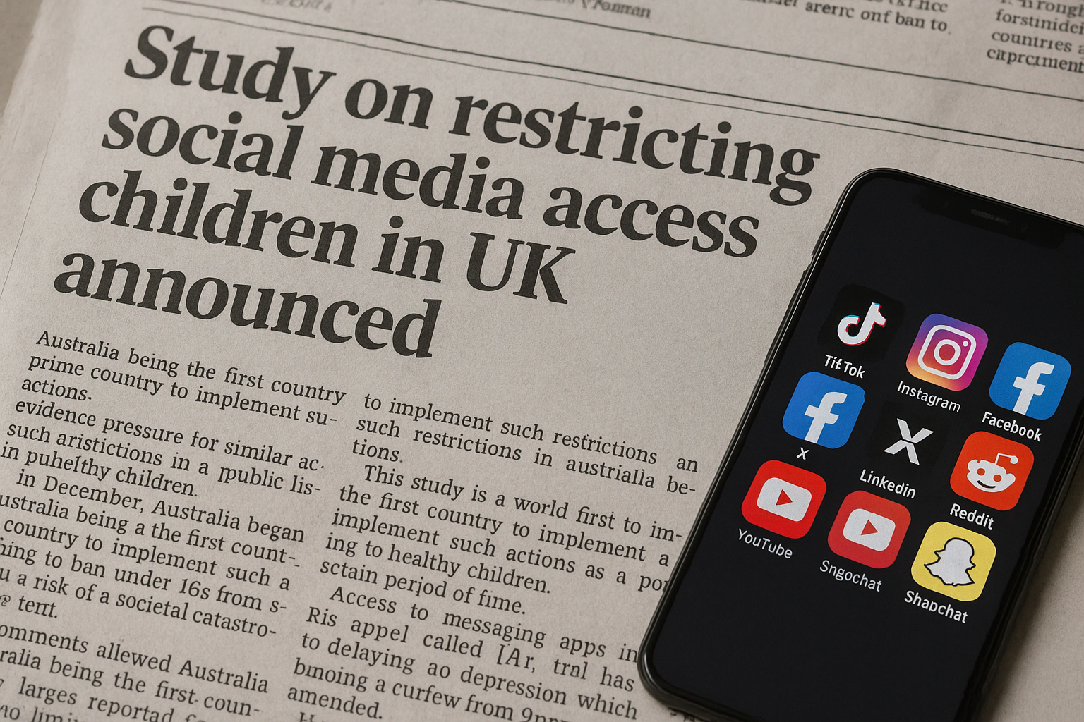 Study to explore effects of limiting social media access for children in the UK