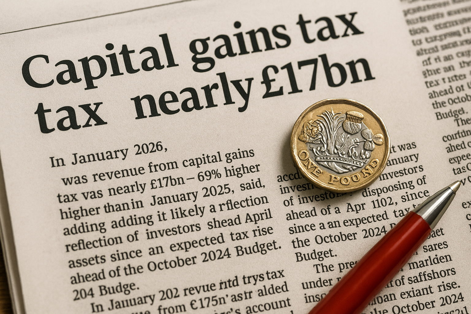 Capital gains tax revenue surges ahead of anticipated tax rise
