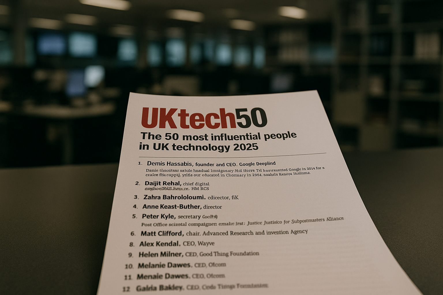 Demis Hassabis crowned most influential figure in UK technology