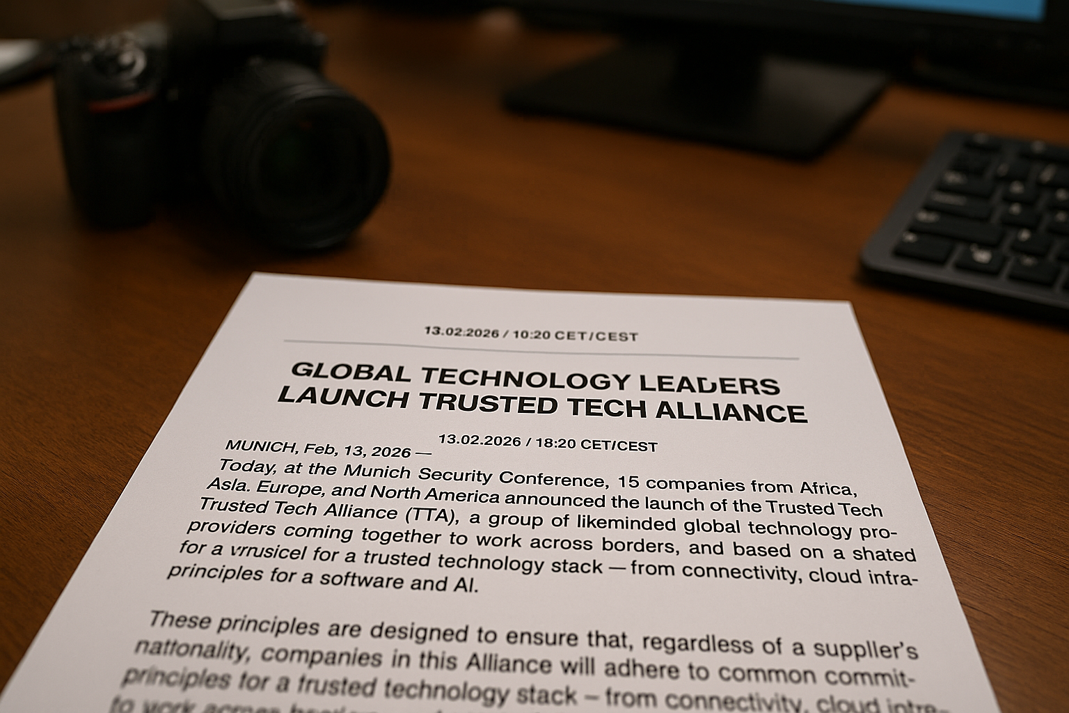 Global tech firms unite to establish Trusted Tech Alliance