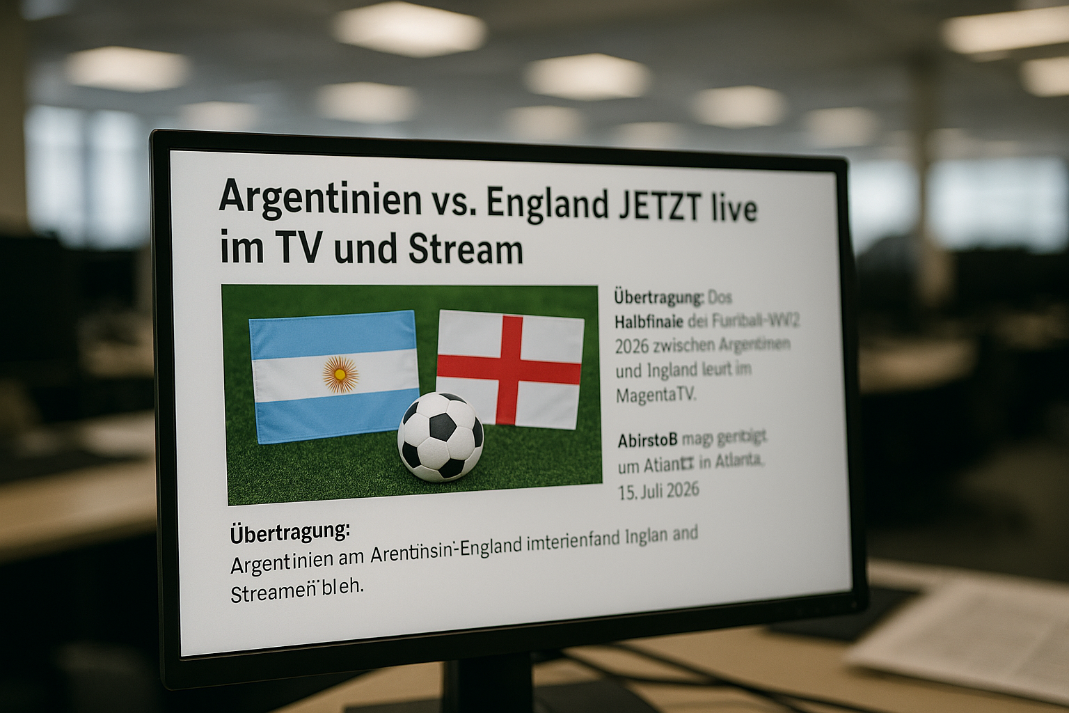 Argentina faces England in the World Cup semifinals.